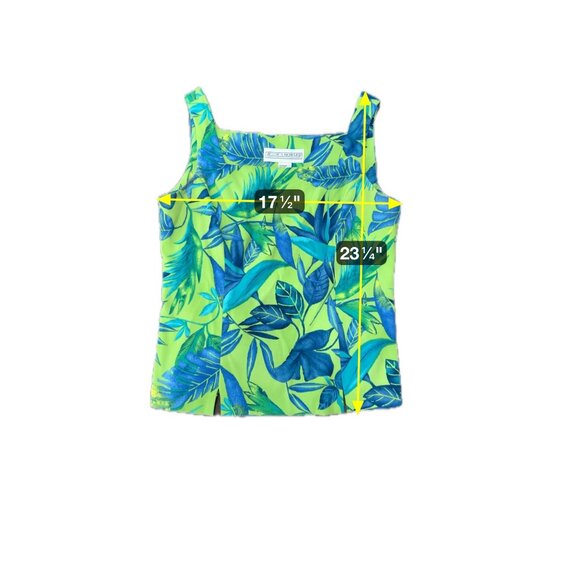 Jessica Howard Womens Tropical Leaf Print Sleeveless Dress Size 10 Polyester Spa - Picture 9 of 12